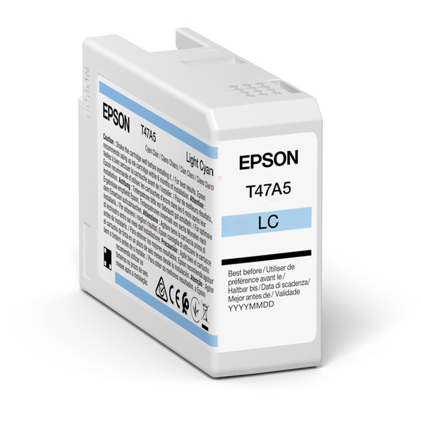 C13T47A500 // T47A5 / cyan / original EPSON Tintenpatrone cyan hell / C13T47A500 / 50.00 ml