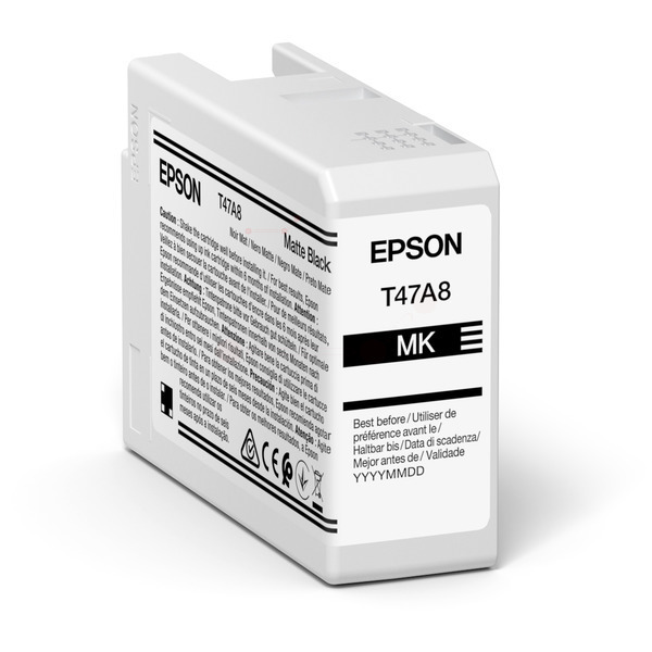 C13T47A80N // T47A8 / schwarz / original EPSON Tintenpatrone schwarz matt / C13T47A80N / 50.00 ml