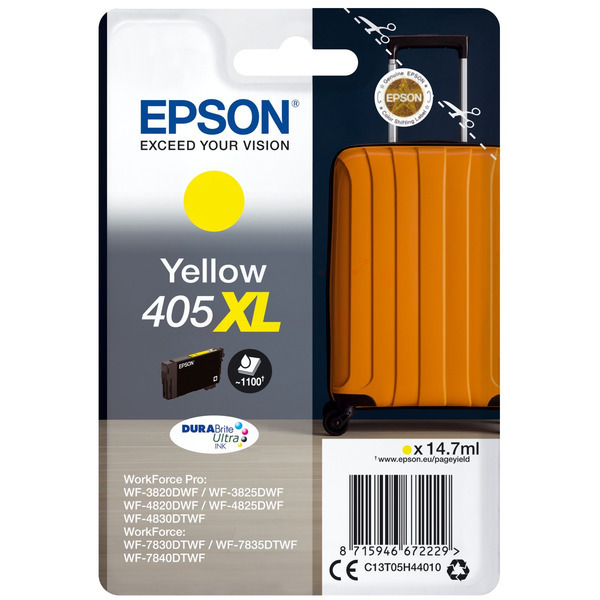 C13T05H44010 // 405XL / original EPSON Tintenpatrone gelb / C13T05H44010 / 1100 S. / 14.70 ml