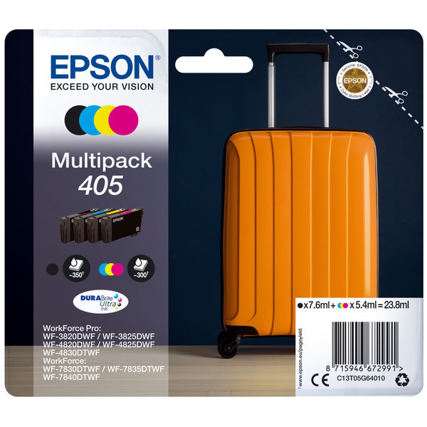 C13T05G64010 // 405 / original EPSON Tintenpatrone MultiPack / C13T05G64010 / 1250 S. / 23.80 ml