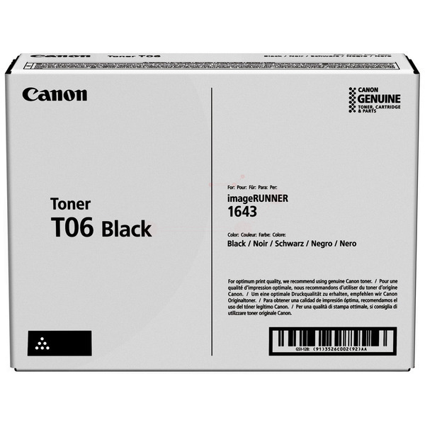 3526C002 // T06 / original CANON Toner schwarz / 3526C002 / 20500 S.