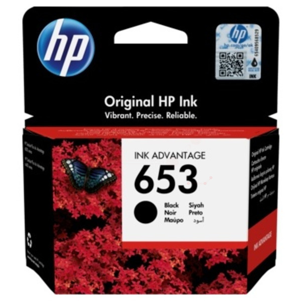 3YM75AE302 // 653 / schwarz / original HP Druckkopfpatrone schwarz / 3YM75AE302 / 360 S. / 6.00 ml