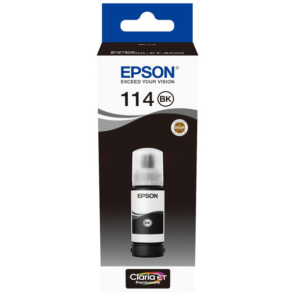 C13T07A140 // 114 / schwarz / original EPSON Tintenflasche schwarz / C13T07A140 / 6700 S. / 70.00 ml