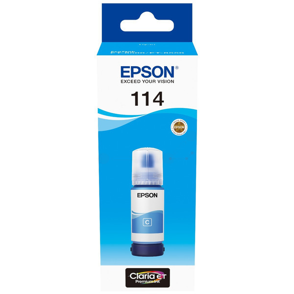 C13T07B240 // 114 / cyan / original EPSON Tintenflasche cyan / C13T07B240 / 6700 S. / 70.00 ml
