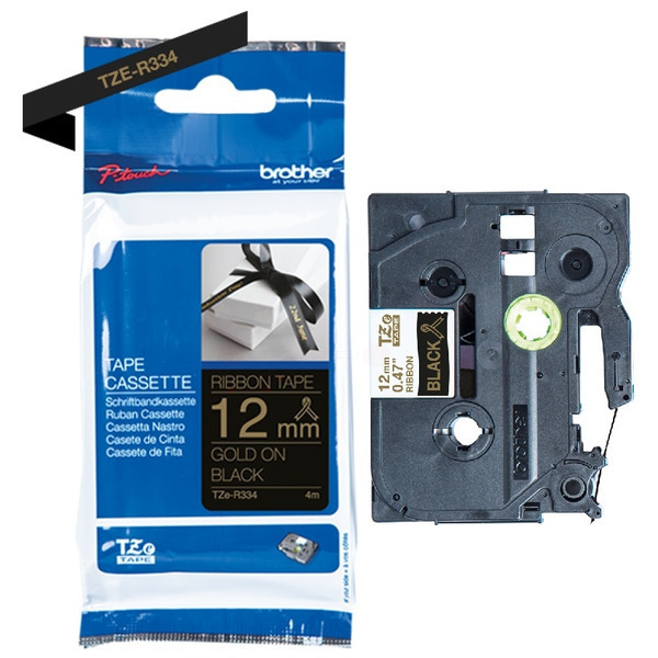 TZER334 / schwarz / original BROTHER PTouch Farbband / TZER334