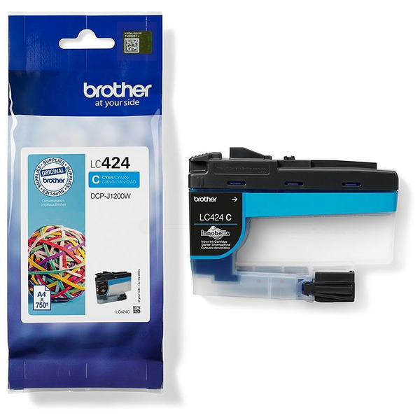 LC424C / cyan / original BROTHER Tintenpatrone cyan / LC424C / 750 S.