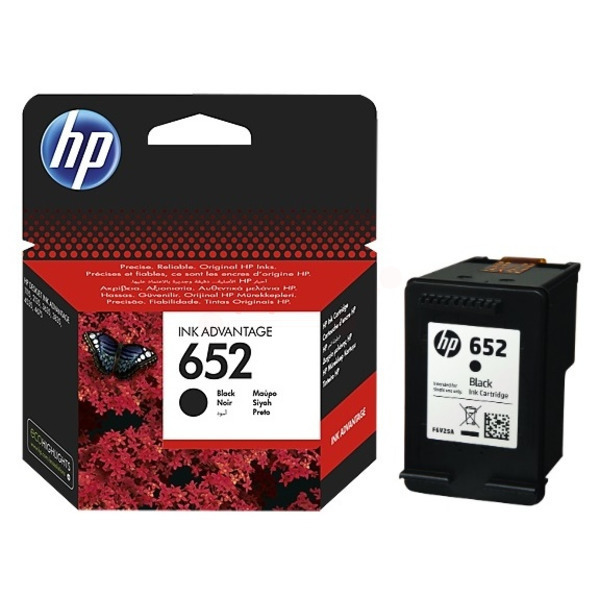 F6V25AE // 652 / schwarz / original HP Druckkopfpatrone schwarz / F6V25AE / 360 S.