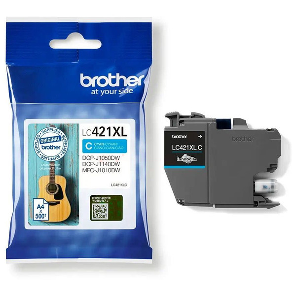 LC421XLC / original BROTHER Tintenpatrone cyan / LC421XLC / 500 S.