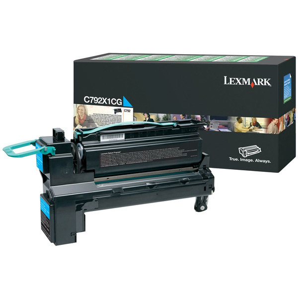 C792X1CG / cyan / original LEXMARK Toner cyan / C792X1CG / 20000 S.