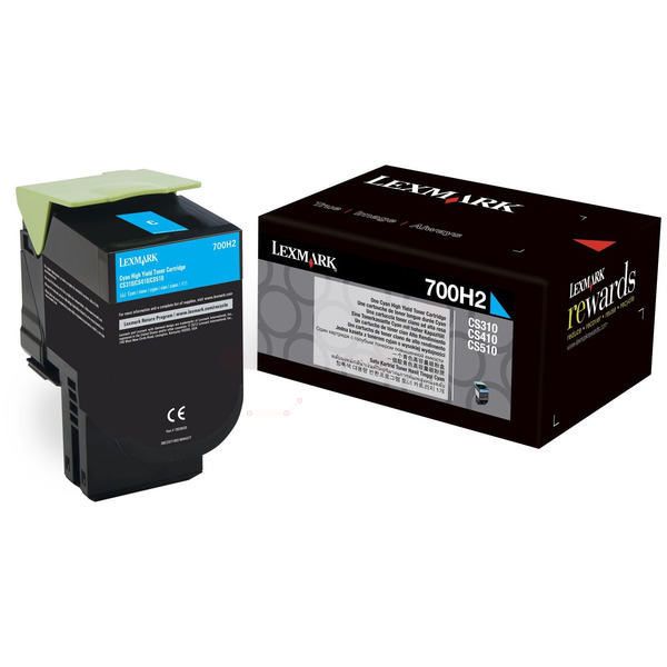 70C0H20 // 700H2 / cyan / original LEXMARK Toner cyan / 70C0H20 / 3000 S.
