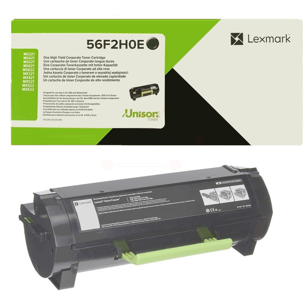 56F2H0E / original LEXMARK Toner schwarz / 56F2H0E / 15000 S.