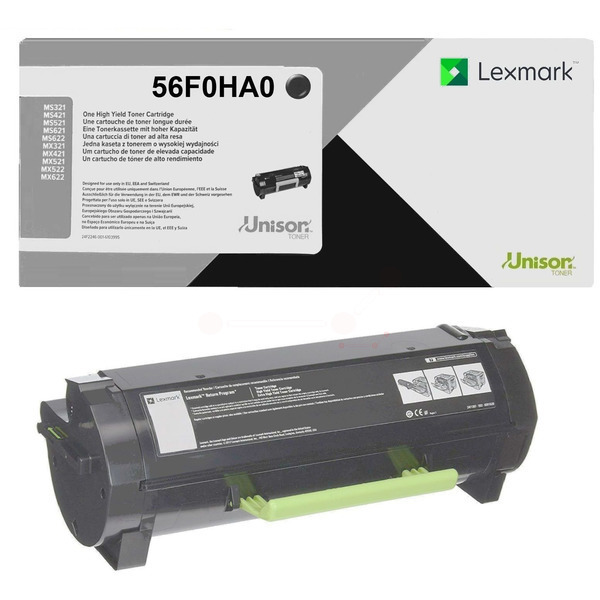 56F0HA0 / schwarz / original LEXMARK Toner schwarz / 56F0HA0 / 15000 S.