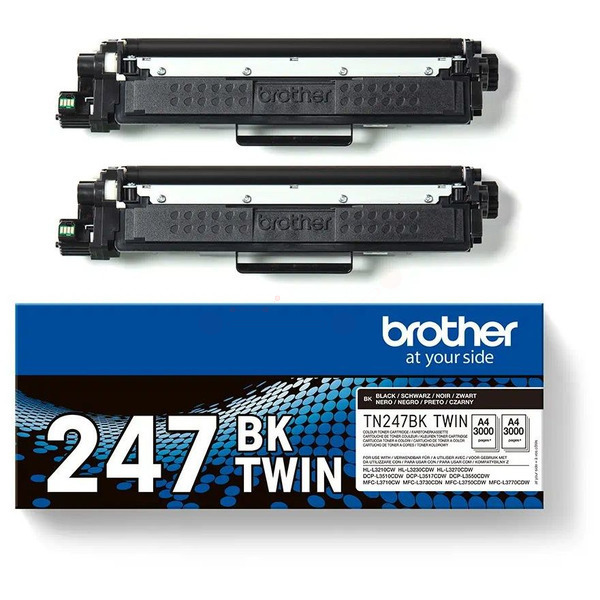 TN247BKTWIN / schwarz / original BROTHER Toner schwarz / TN247BKTWIN / 3000 S.