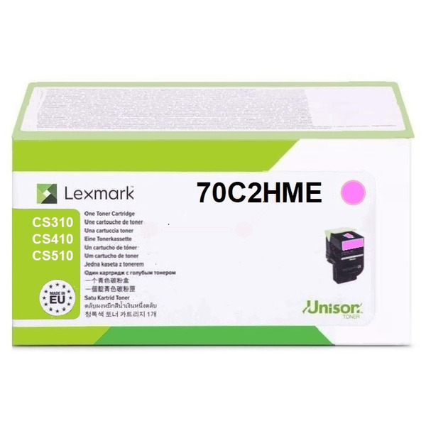 70C2HME // 702HM / original LEXMARK Toner magenta / 70C2HME / 3000 S.