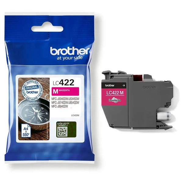 LC422M / magenta / original BROTHER Tintenpatrone magenta / LC422M / 550 S.