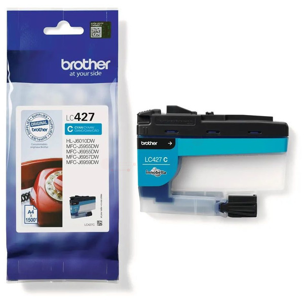 LC427C / cyan / original BROTHER Tintenpatrone cyan / LC427C / 1500 S.