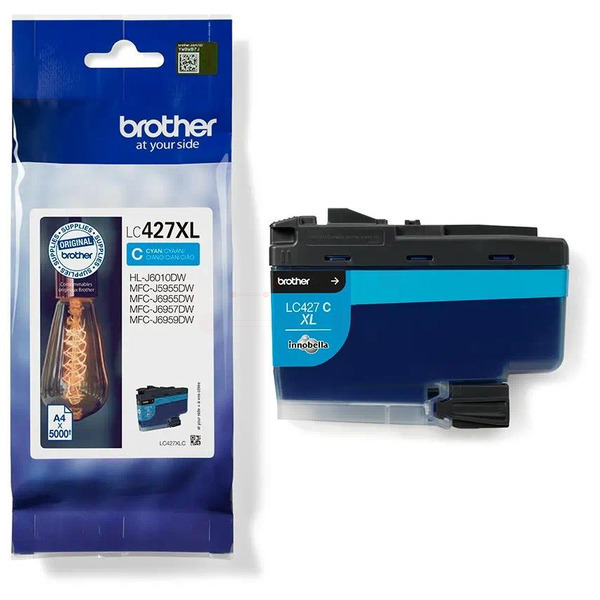 LC427XLC / cyan / original BROTHER Tintenpatrone cyan / LC427XLC / 5000 S.