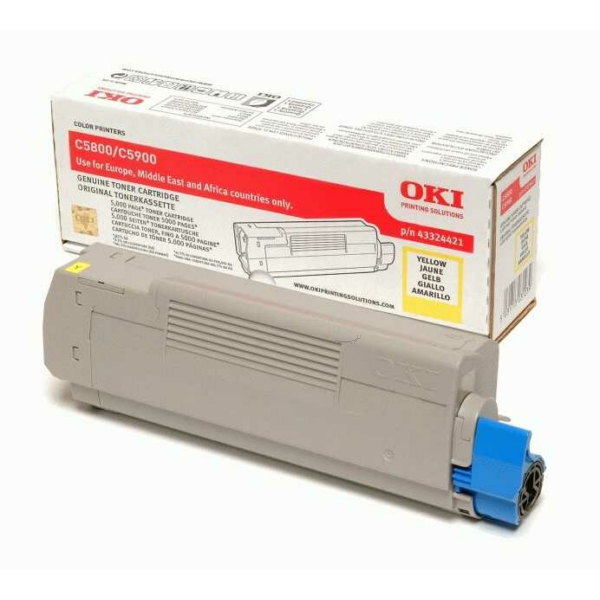 43324421 / gelb / original OKI Toner gelb / 43324421 / 5000 S.