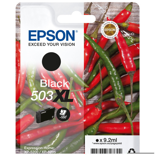 C13T09R14010 // 503XL / original EPSON Tintenpatrone schwarz / C13T09R14010 / 550 S. / 9.20 ml