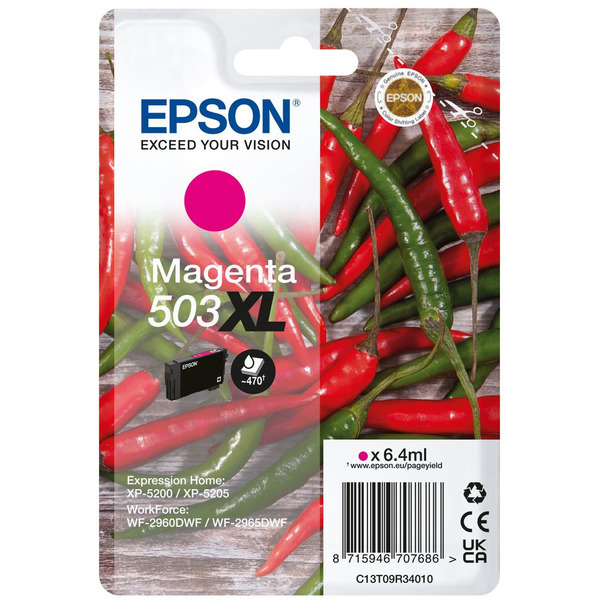 C13T09R34010 // 503XL / original EPSON Tintenpatrone magenta / C13T09R34010 / 470 S. / 6.40 ml