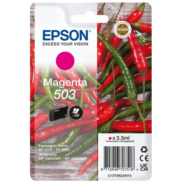C13T09Q34010 // 503 / original EPSON Tintenpatrone magenta / C13T09Q34010 / 165 S. / 3.30 ml