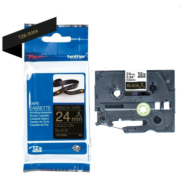 TZER354 / schwarz / original BROTHER PTouch Farbband / TZER354