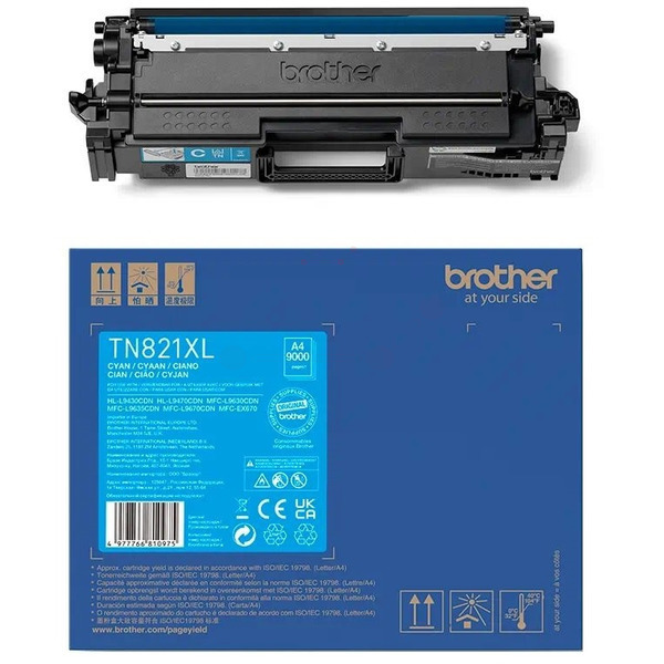 TN821XLC / cyan / original BROTHER Toner cyan / TN821XLC / 9000 S.