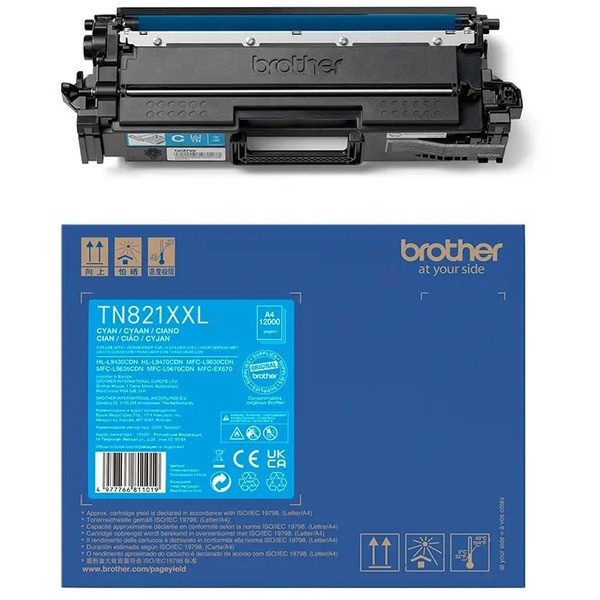 TN821XXLC / cyan / original BROTHER Toner cyan / TN821XXLC / 12000 S.