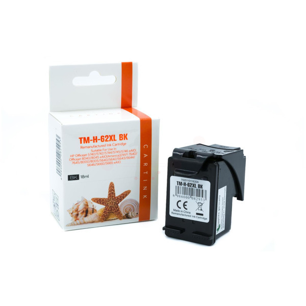 REF62XLBK Refill Tinte Black für HP / C2P05AE / 12ml 
