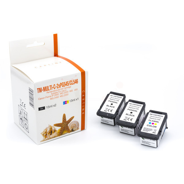 Multipack PG545/CL546 Alternativ Tinte für Canon / 8287B005 / 2xPG54515ml / 1xCL54613ml