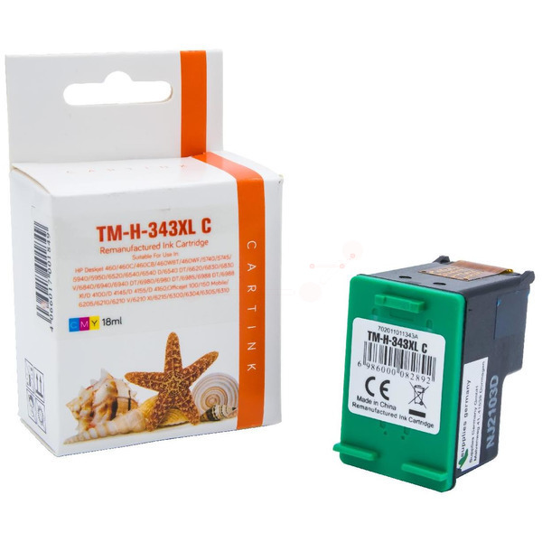 REF343 Refill Tinte Color für HP / C8766 / 18ml 