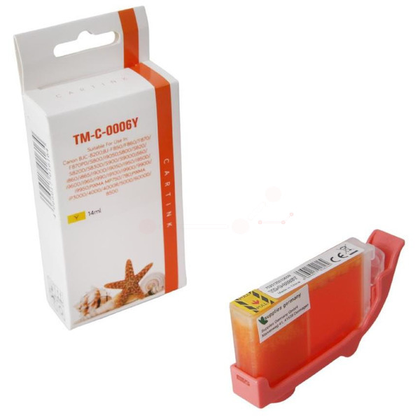 BCI3Y/6Y/CLI8Y Alternativ Seestern Tinte Yellow / 4482A002 / 14ml / ohne Chip 