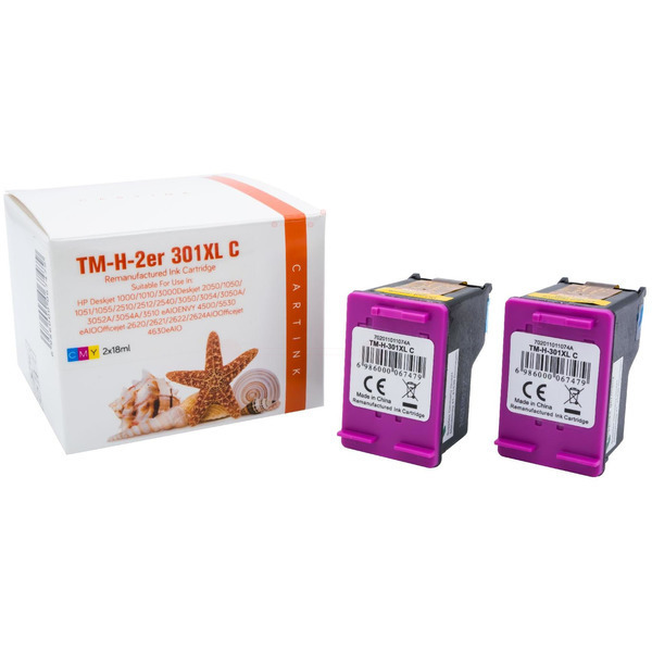 REF301CXL Doppelpack Refill Tinte Color für HP / CH564EE / 2x18 ml 
