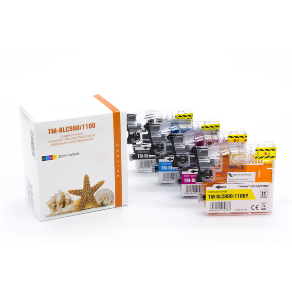 Multipack LC980/1100 Alternativ Tinte für Brother / LC980VALBP / BK20ml / C,M,Y20ml 