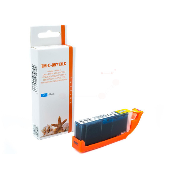 CLI571C Alternativ Seestern Tinte Cyan für / 0386C001 / 11,6ml / mit Chip 