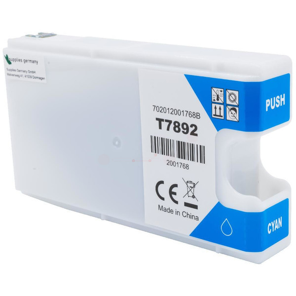 BULK T7892 Alternativ Tinte Cyan für Epson / C13T789240 / 35ml