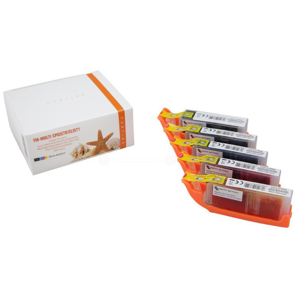 Multipack PGI570/CLI571 Alternativ Tinte für Canon / 0372C004 / PGI57025ml / CLI571BK,C,M,Y12,2ml 