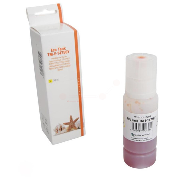 T4750Y Eco Tank Nachfüllflasche Yellow für Epson / C13T03R440 / 70ml 