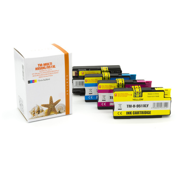 Multipack 950XL/951XL Alternativ Tinte für HP / CN045AE / BK73ml / C,M,Y26ml