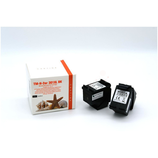REF301BKXL Doppelpack Refill Tinte Black für HP / D8J45AE / 2x20ml 