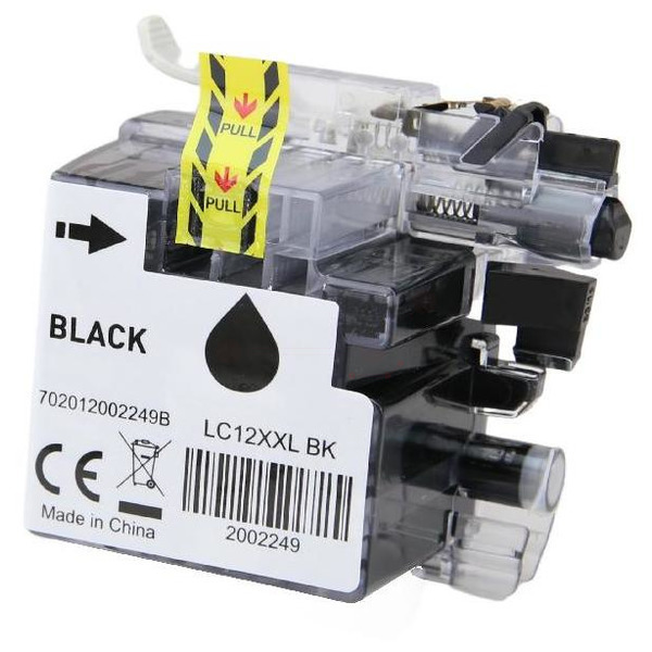 BULK LC12XXLBK Alternativ Tinte Black für Brother / LC12EBK / 2.400 Seiten