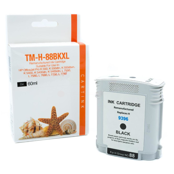 REF88BKXL Refill Tinte Black für HP / C9396A / 60ml 