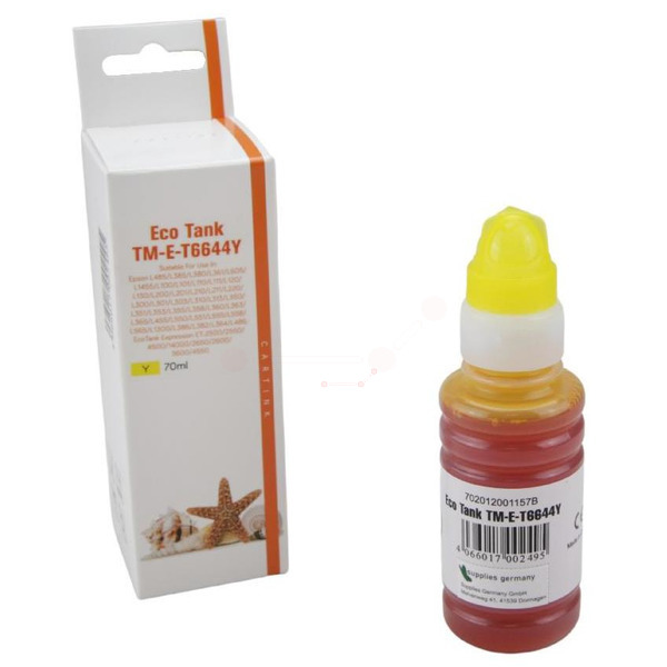T6644Y Eco Tank Nachfüllflasche Yellow für Epson / T6644Y / 70ml 