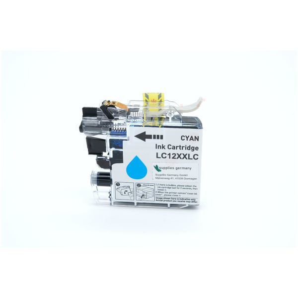 BULK LC12XXLC Alternativ Tinte Cyan für Brother / LC12EC / 1.200 Seiten