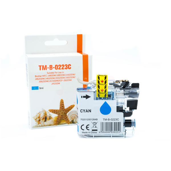 LC223C Alternativ Seestern Tinte Cyan für Brother / LC223C / 9ml 