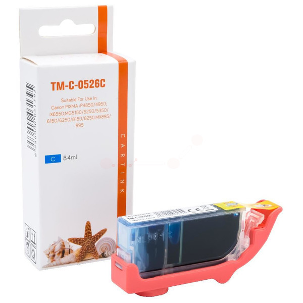 CLI526C Alternativ Seestern Tinte Cyan für Can / 4541B001 / 8,4ml / mit Chip 