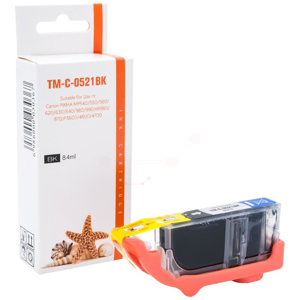 CLI521BK Alternativ Seestern Tinte Black für Canon / 2933B001 / 8,4ml / mit Chip 