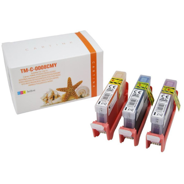 Multipack CLI8 Alternativ Tinte für Canon / 0621B029 / C,M,Y13ml / mit Chip