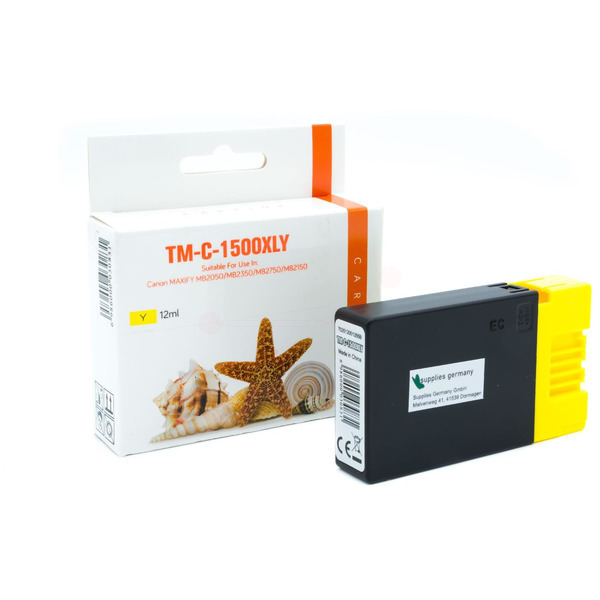PGI1500YXL Alternativ Seestern Tinte Yellow für / 9195B001 / 12ml 