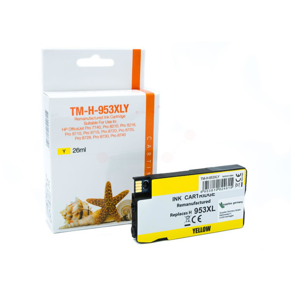 REF953XLY Refill Tinte Yellow für HP / F6U18AE / 26ml 